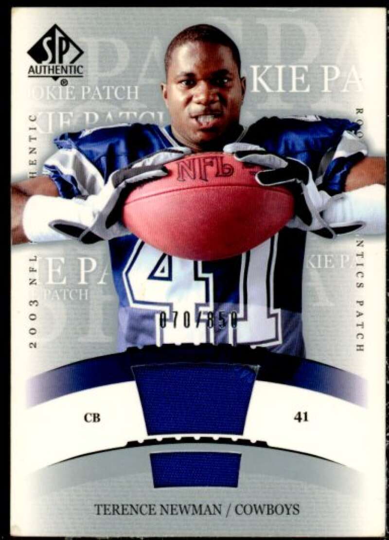 Terence Newman JSY Rookie Card 2003 SP Authentic #245  Image 1