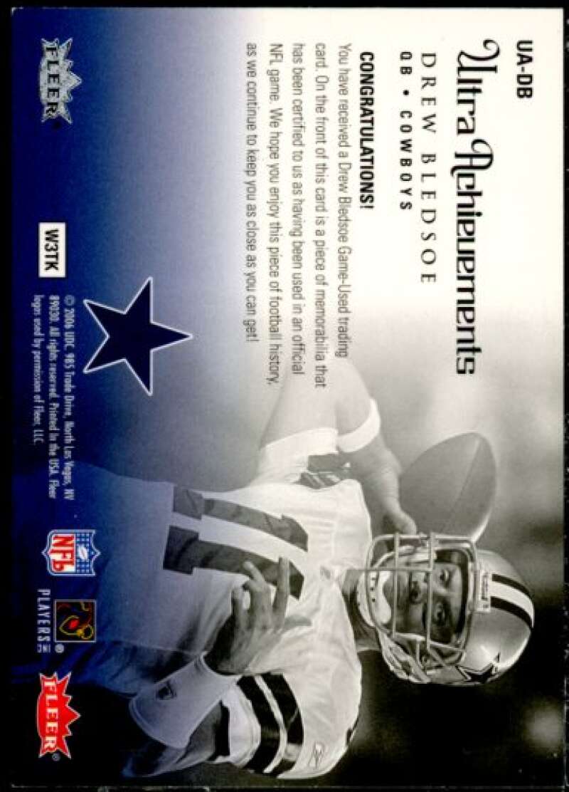 Drew Bledsoe Card 2006 Ultra Achievements #UADB  Image 2