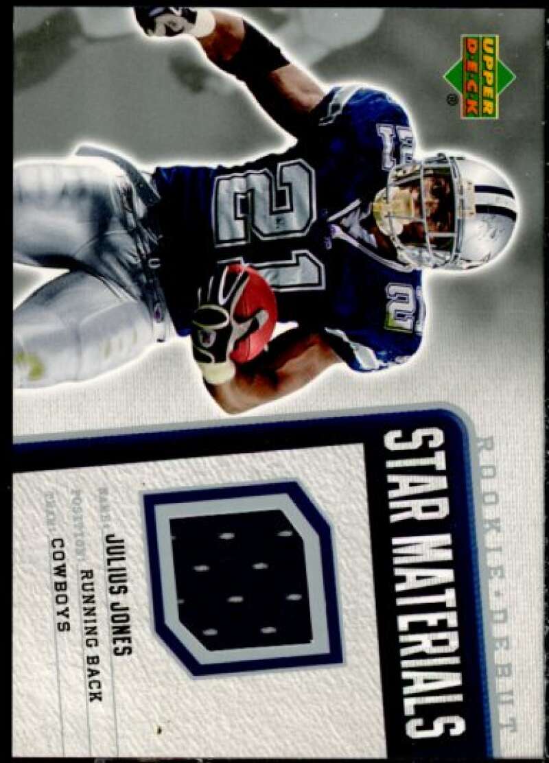 Julius Jones Card 2006 Upper Deck Rookie Debut Star Materials Silver #SMJJ  Image 1