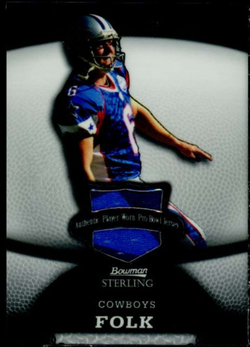 Nick Folk JSY Rookie Card 2008 Bowman Sterling #88  Image 1