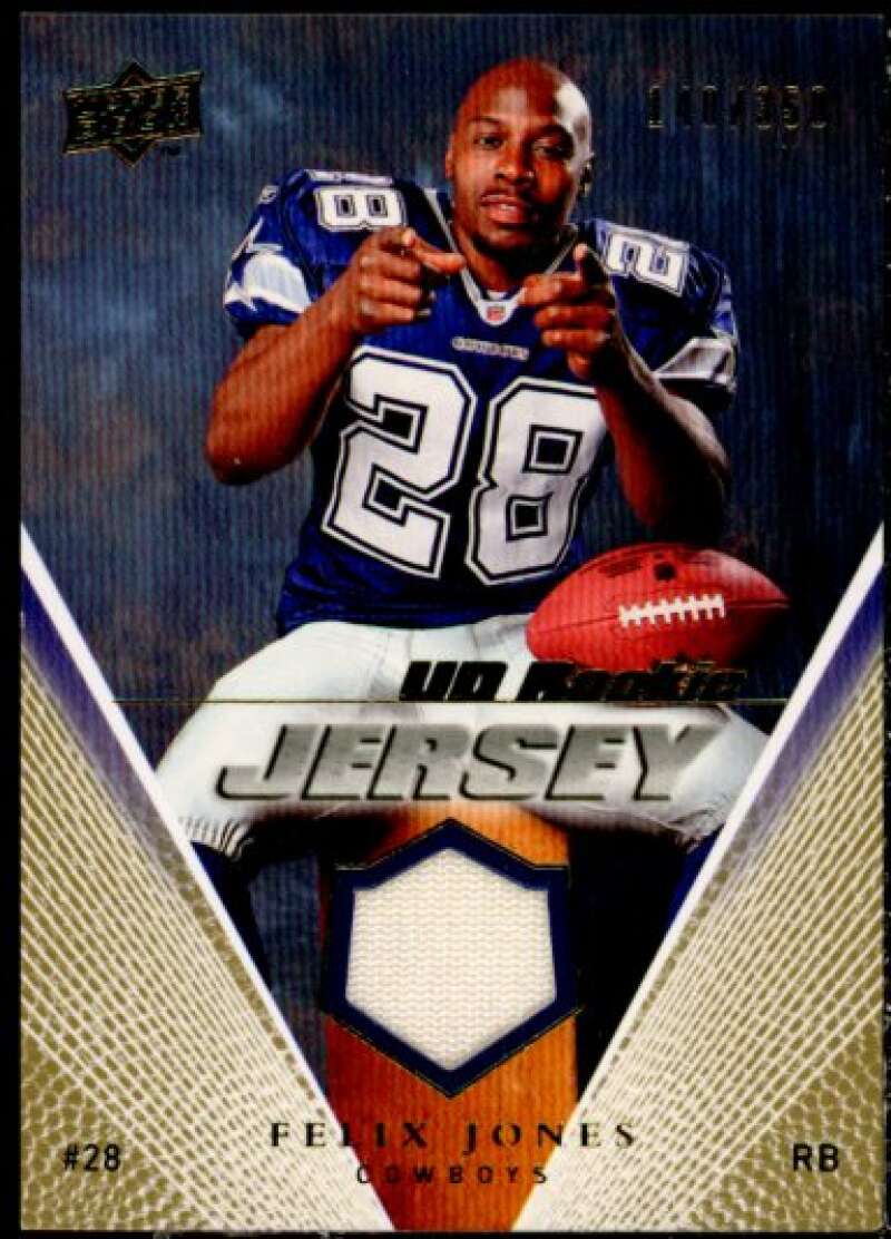 Felix Jones Rookie Card 2008 Upper Deck Rookie Jerseys Gold #UDRJFJ  Image 1