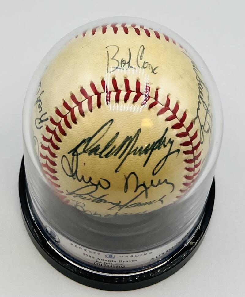 Atlanta Braves Autograph Auto Signed 1980 Team Ball (Murphy, Cox) BGS Authentic Image 5