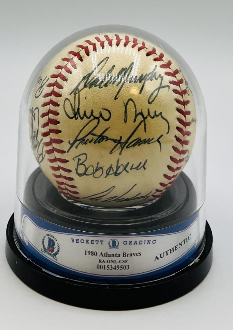 Atlanta Braves Autograph Auto Signed 1980 Team Ball (Murphy, Cox) BGS Authentic Image 1