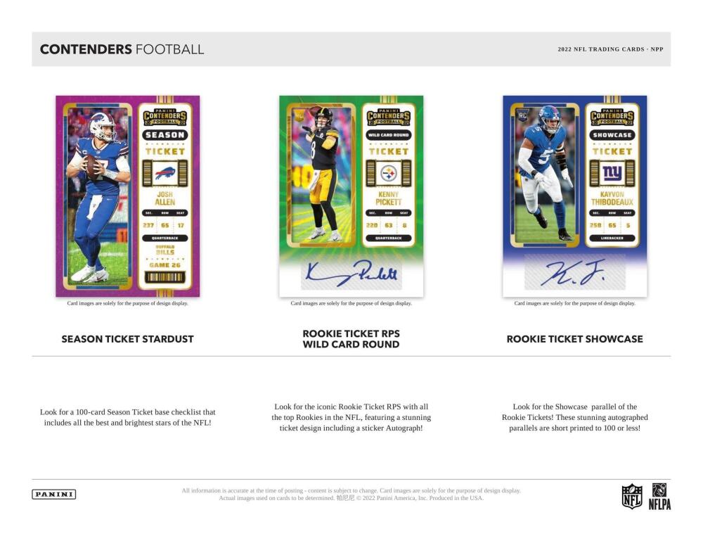 2022 Panini Contenders Football 5-Pack Blaster Box Image 3