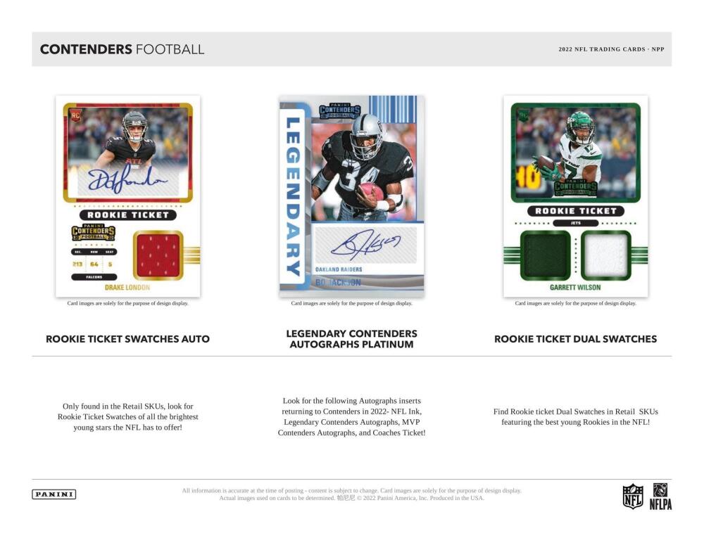 2022 Panini Contenders Football 5-Pack Blaster Box Image 4