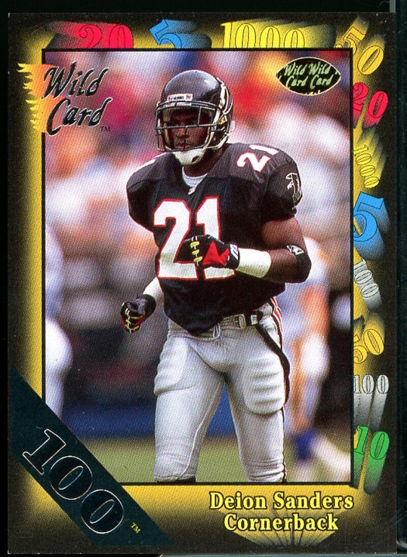 Deion Sanders Card 1991 Wild Card 100 Stripe #70  Image 1