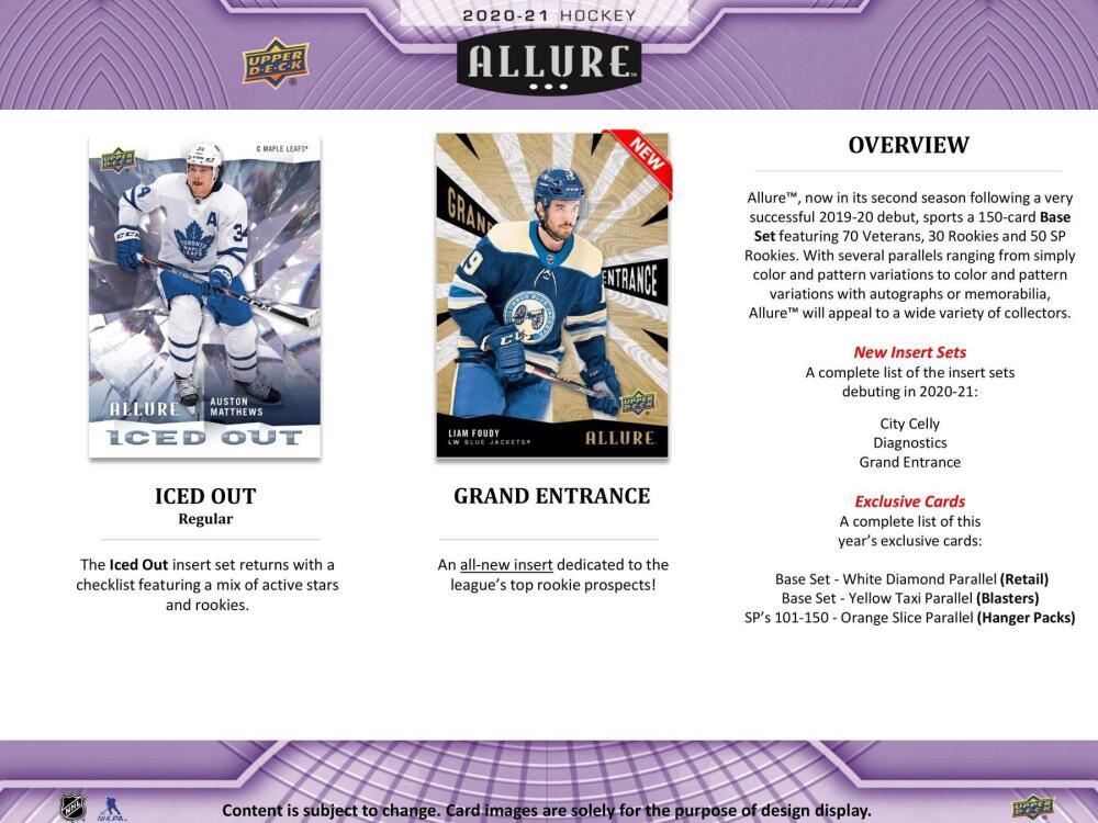 2020-21 Upper Deck Allure Hockey 5-Pack Blaster Box Image 4