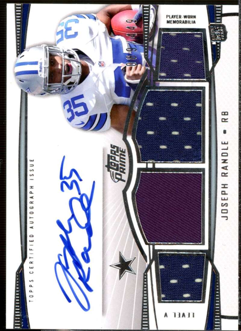 Joseph Randle Rookie 2013 Topps Prime Autographed Relics Level 5 Silver #PVJR  Image 1