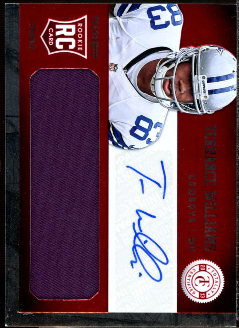 Terrance Williams FF Rookie Card 2013 Totally Certified Red Signatures #246  Image 1