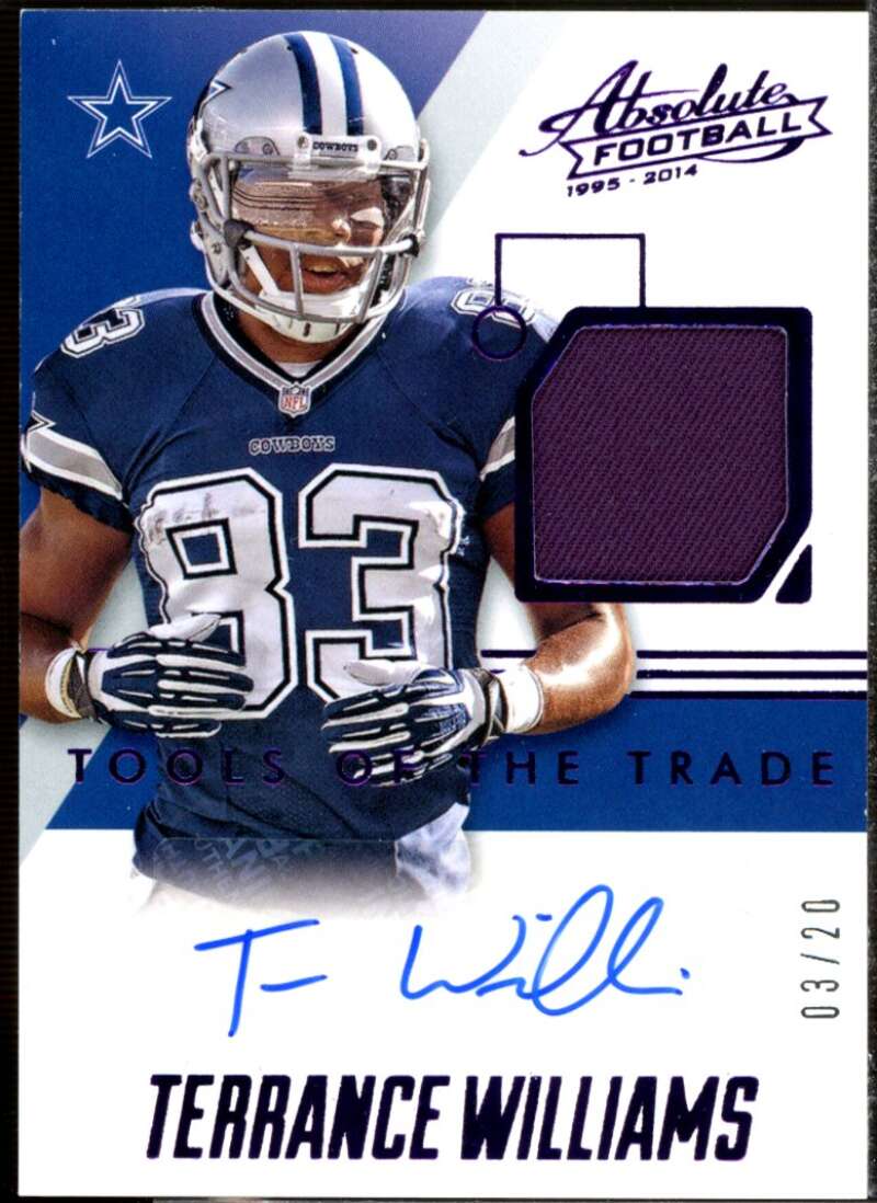 Terrance Williams 2014 Absolute Tools of the Trade Signatures Purple #TTSTW  Image 1