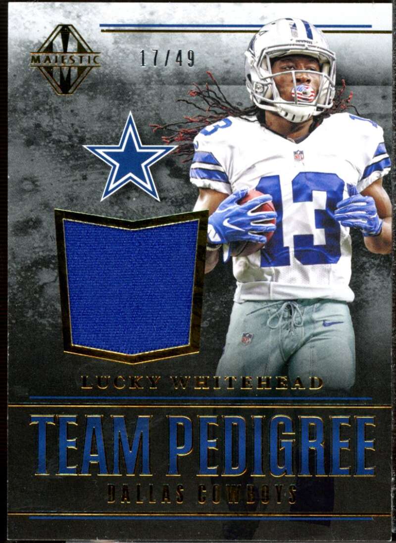 Lucky Whitehead Card 2017 Panini Majestic Team Pedigree Materials Gold #11  Image 1