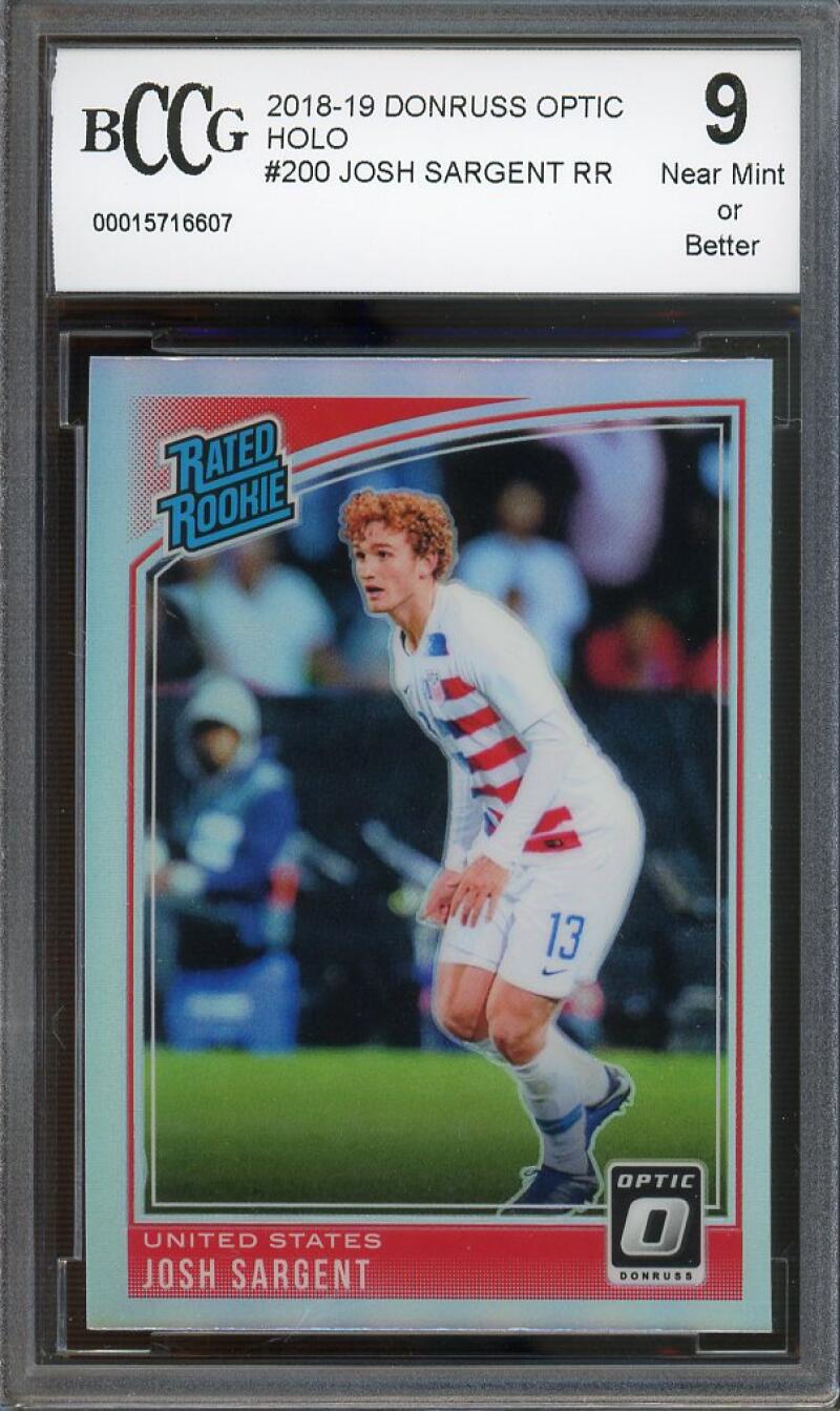 Josh Sargent 2018-19 Donruss Optic Rated Rookie Holo #200 BCCG 9 Image 1