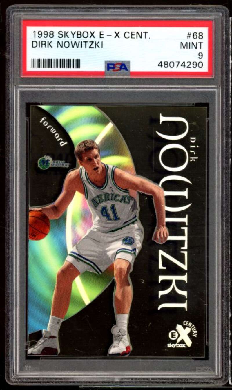 Dirk Nowitzki Rookie Card 1998-99 E-X Century #68 PSA 9 Image 1