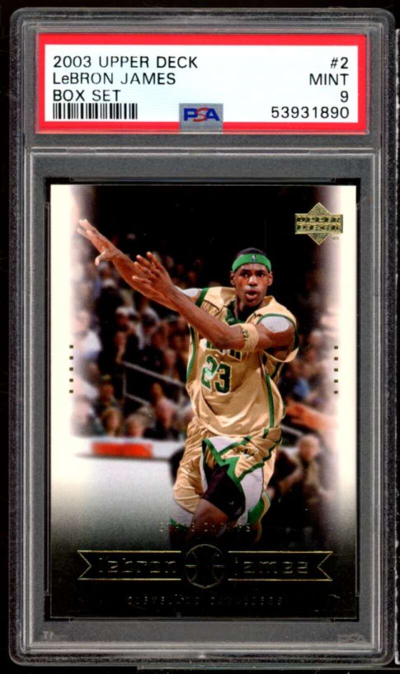 LeBron James Rookie Card 2003 Upper Deck LeBron James Box Set #2 PSA 9 Image 1