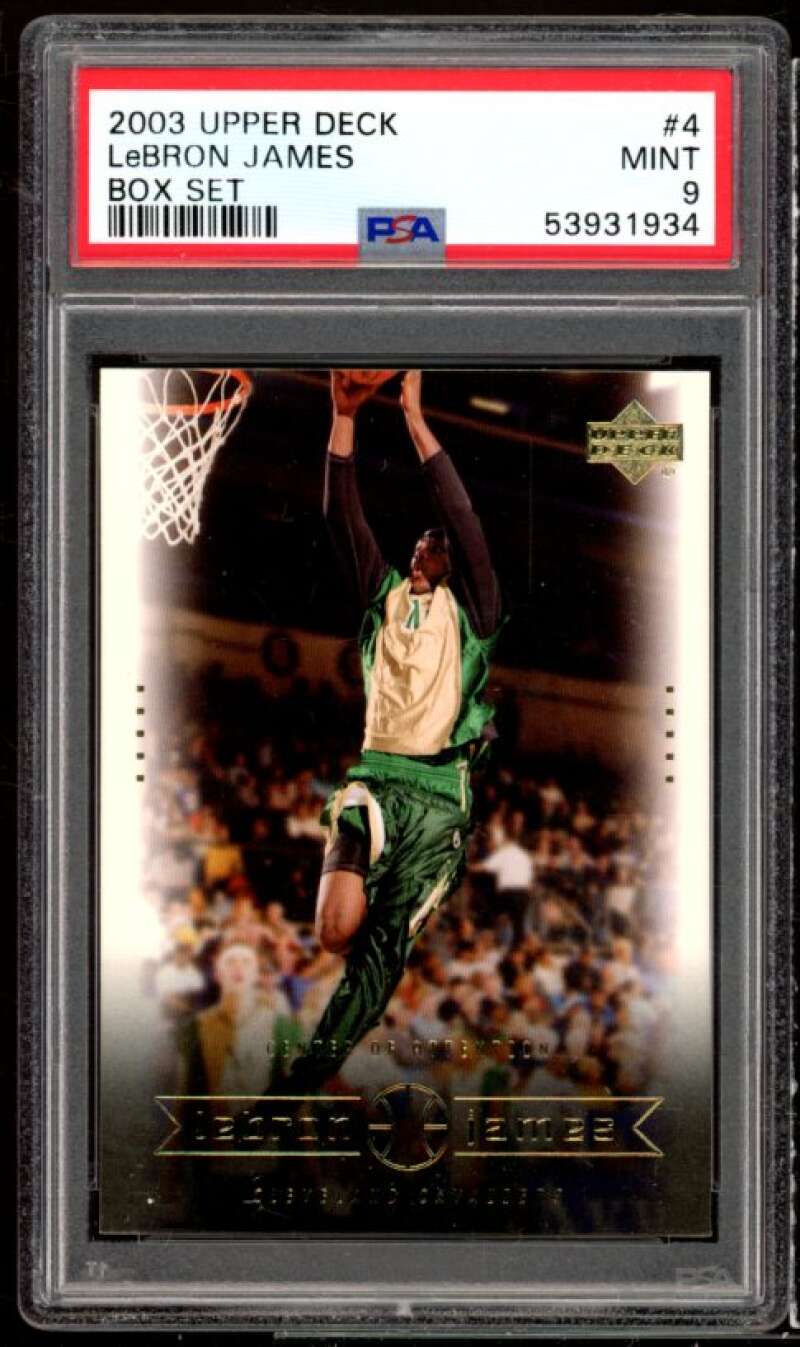 LeBron James Rookie Card 2003 Upper Deck LeBron James Box Set #4 PSA 9 Image 1