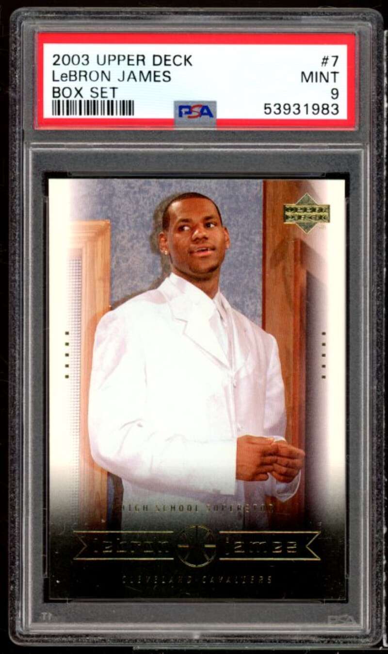 LeBron James Rookie Card 2003 Upper Deck LeBron James Box Set #7 PSA 9 Image 1