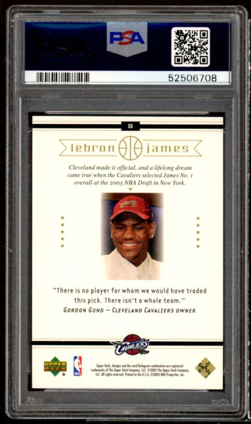 LeBron James Rookie Card 2003 Upper Deck LeBron James Box Set #8 PSA 9 Image 2