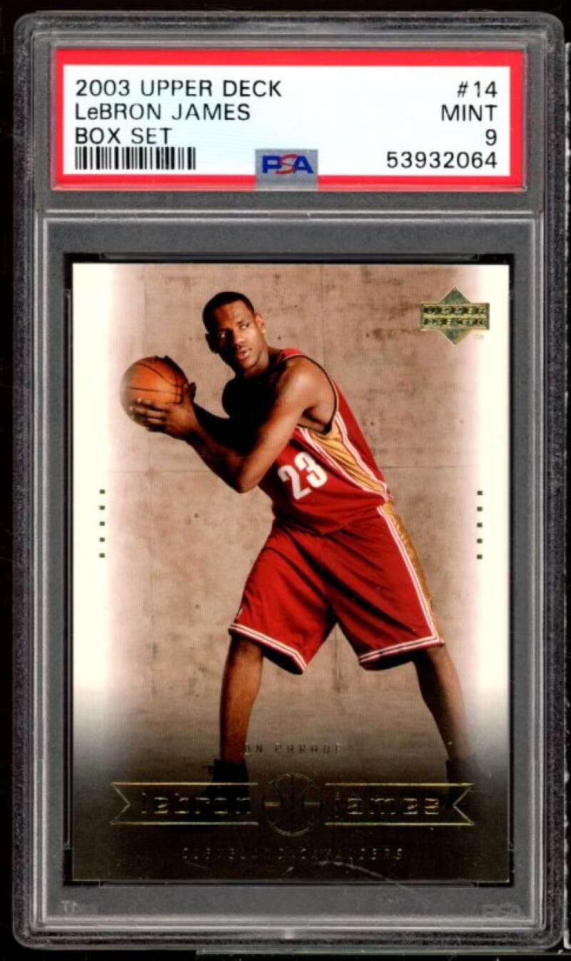 LeBron James Rookie Card 2003 Upper Deck LeBron James Box Set #14 PSA 9 Image 1