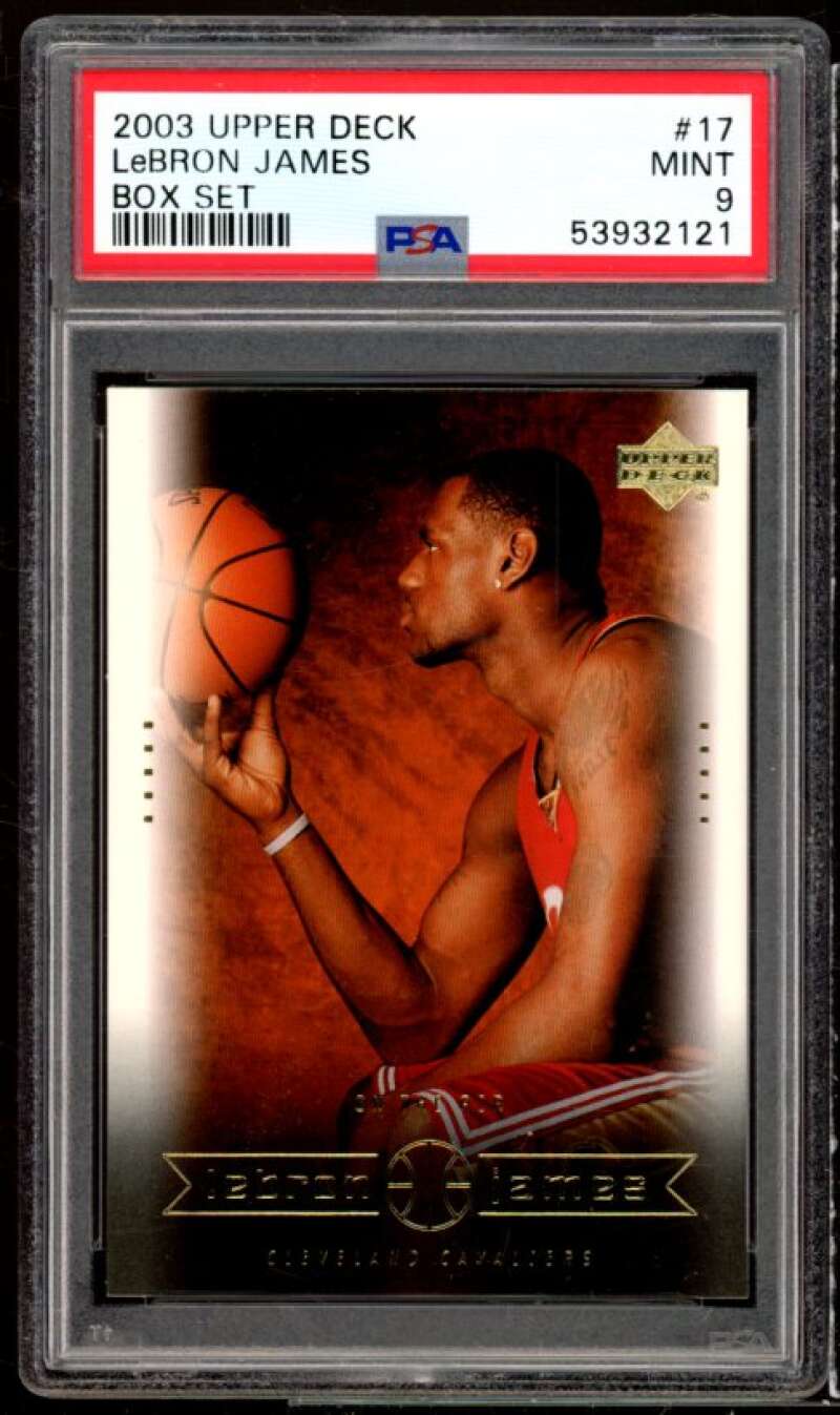 LeBron James Rookie Card 2003 Upper Deck LeBron James Box Set #17 PSA 9 Image 1