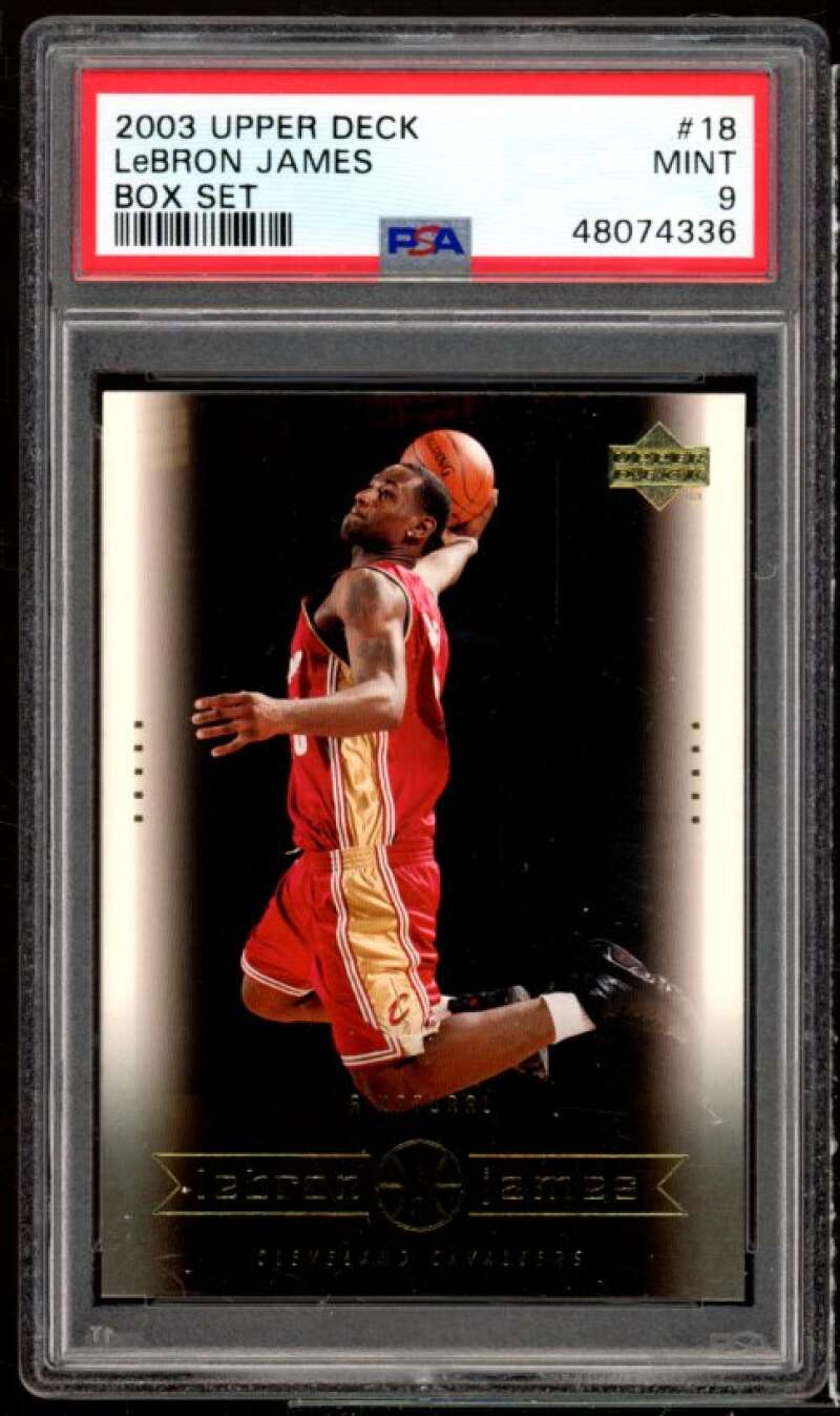 LeBron James Rookie Card 2003 Upper Deck LeBron James Box Set #18 PSA 9 Image 1