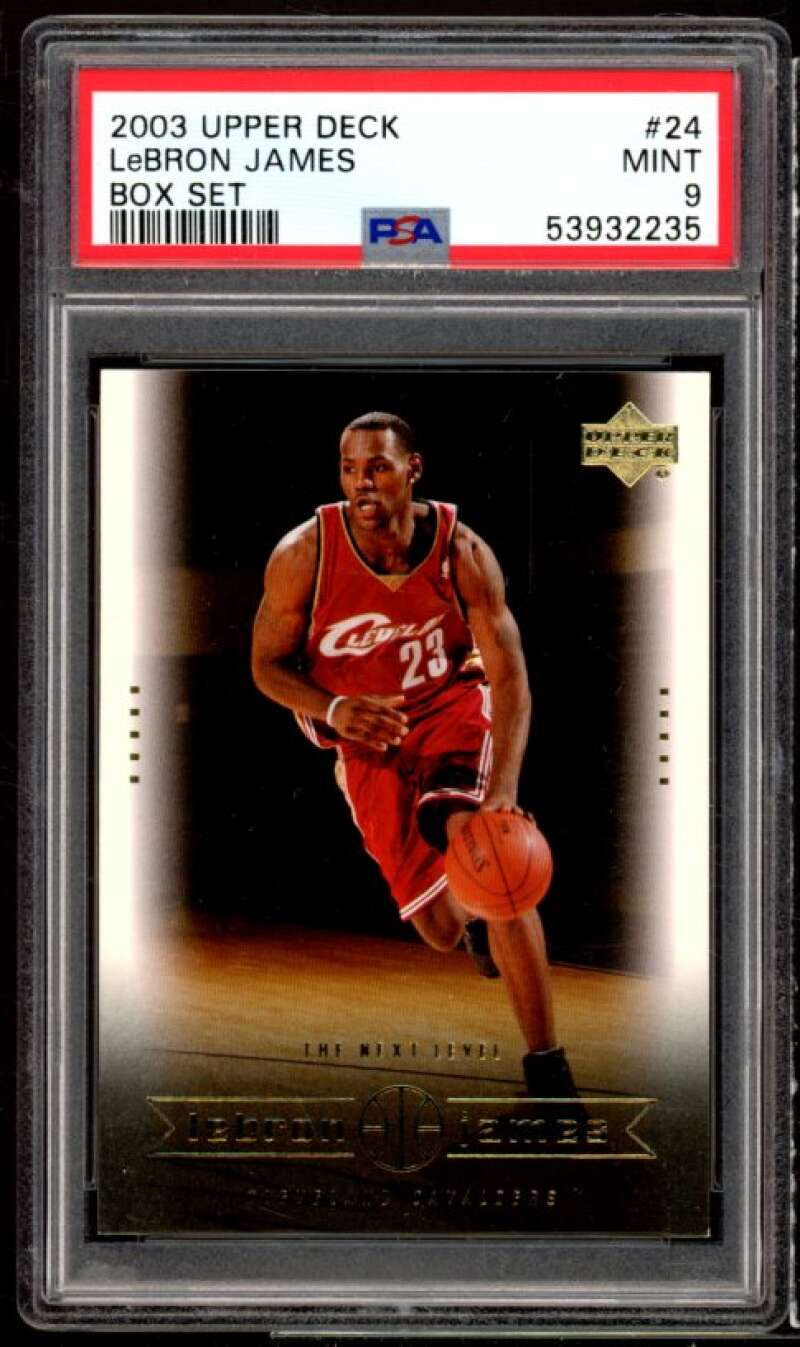 LeBron James Rookie Card 2003 Upper Deck LeBron James Box Set #24 PSA 9 Image 1