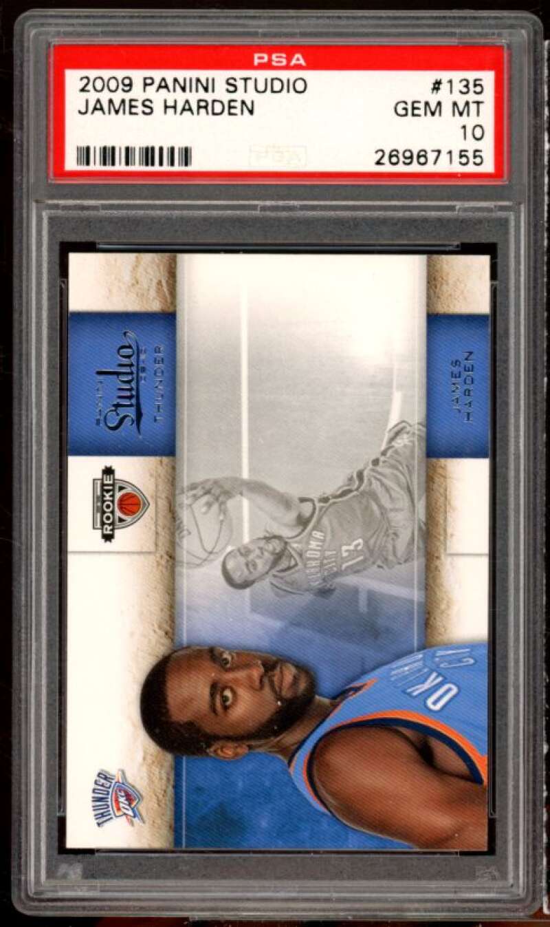 James Harden Rookie Card 2009-10 Panini Studio #135 PSA 10 Image 1