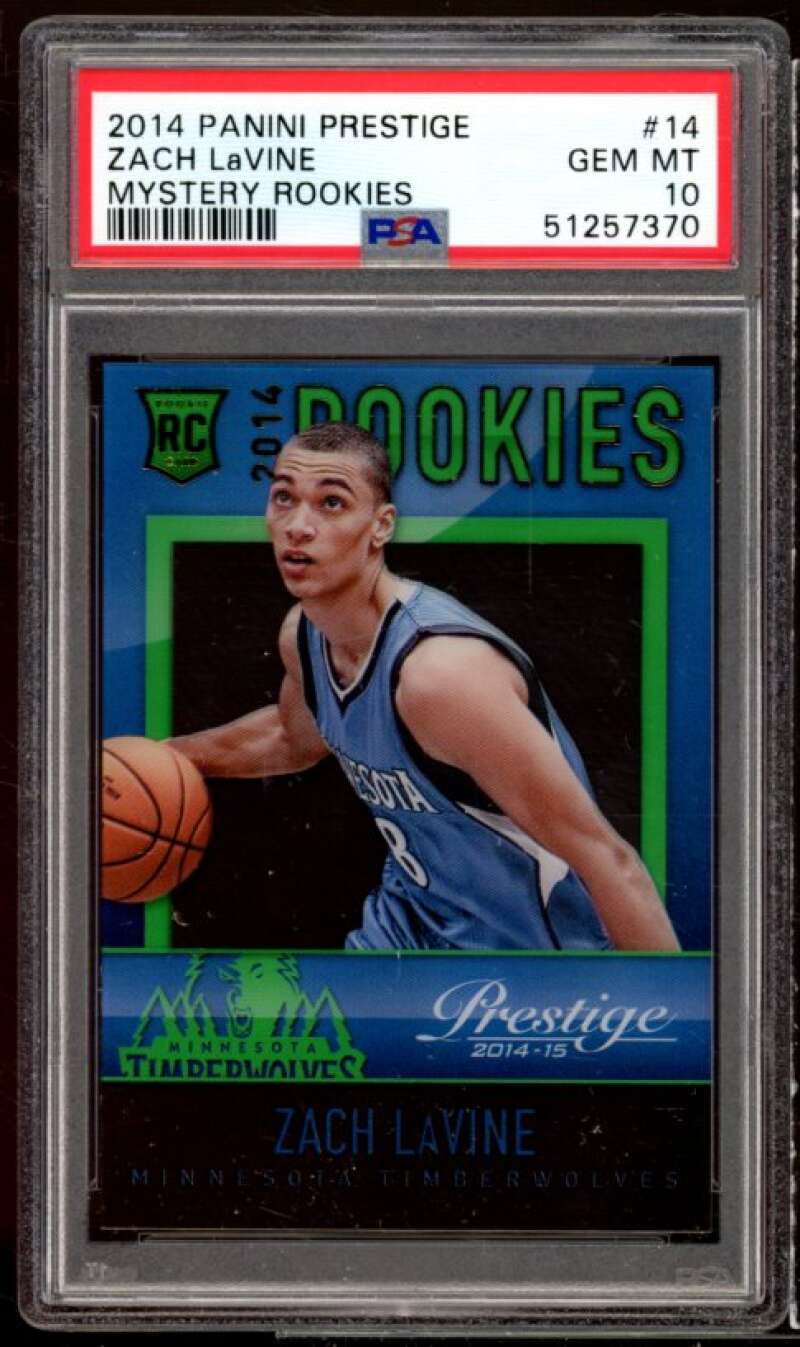 Zach LaVine Rookie Card 2014-15 Prestige Mystery Rookies #14 PSA 10 Image 1