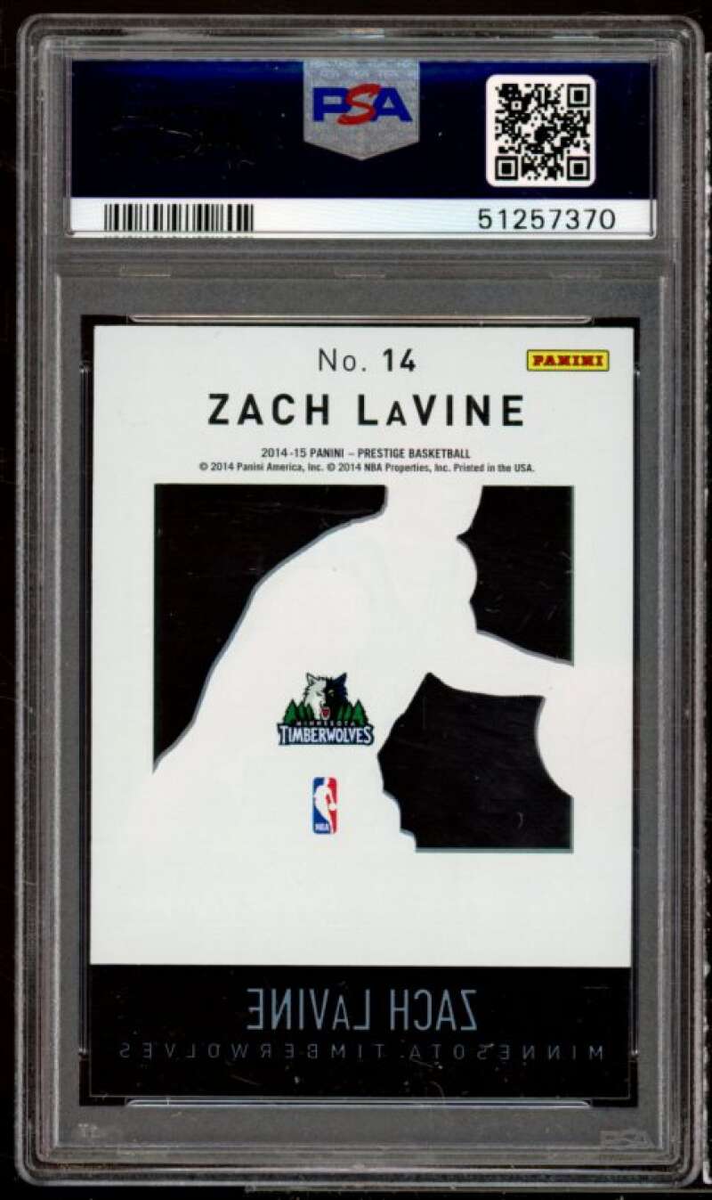 Zach LaVine Rookie Card 2014-15 Prestige Mystery Rookies #14 PSA 10 Image 2