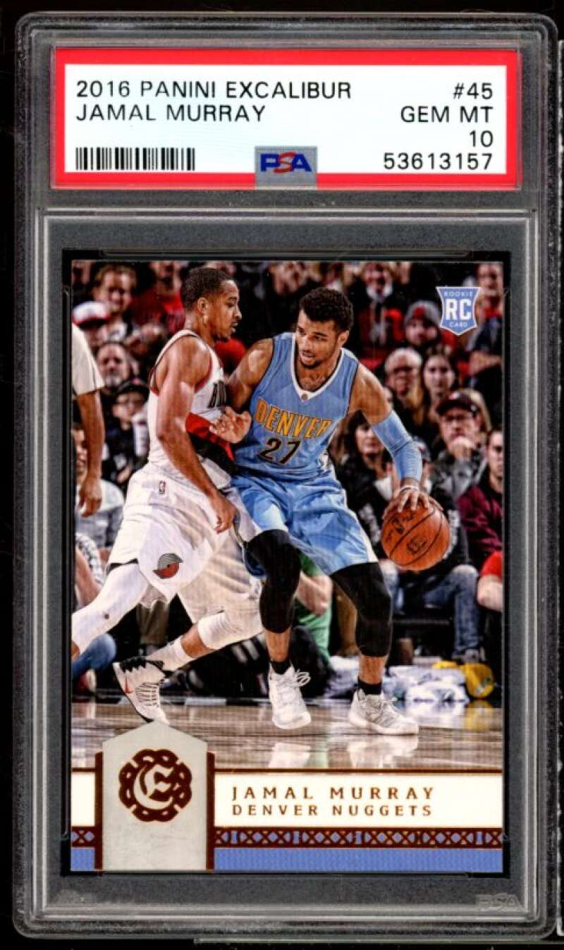 Jamal Murray Rookie Card 2016-17 Panini Excalibur #45 PSA 10 Image 1