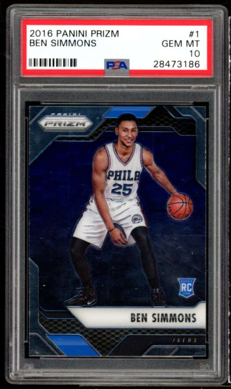 Ben Simmons Rookie Card 2016-17 Panini Prizm #1 PSA 10 Image 1