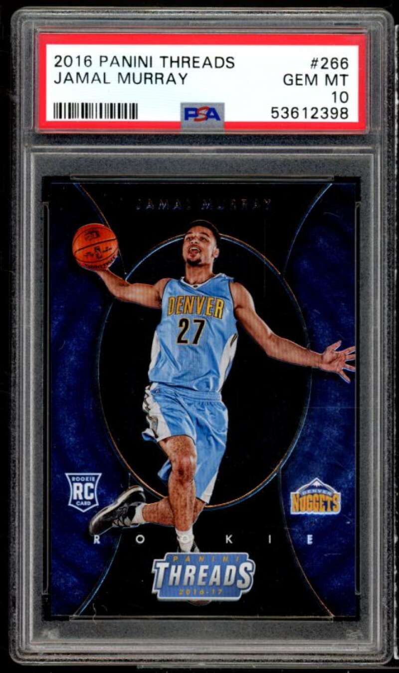 Jamal Murray Rookie Card 2016-17 Panini Threads #168 PSA 10 Image 1