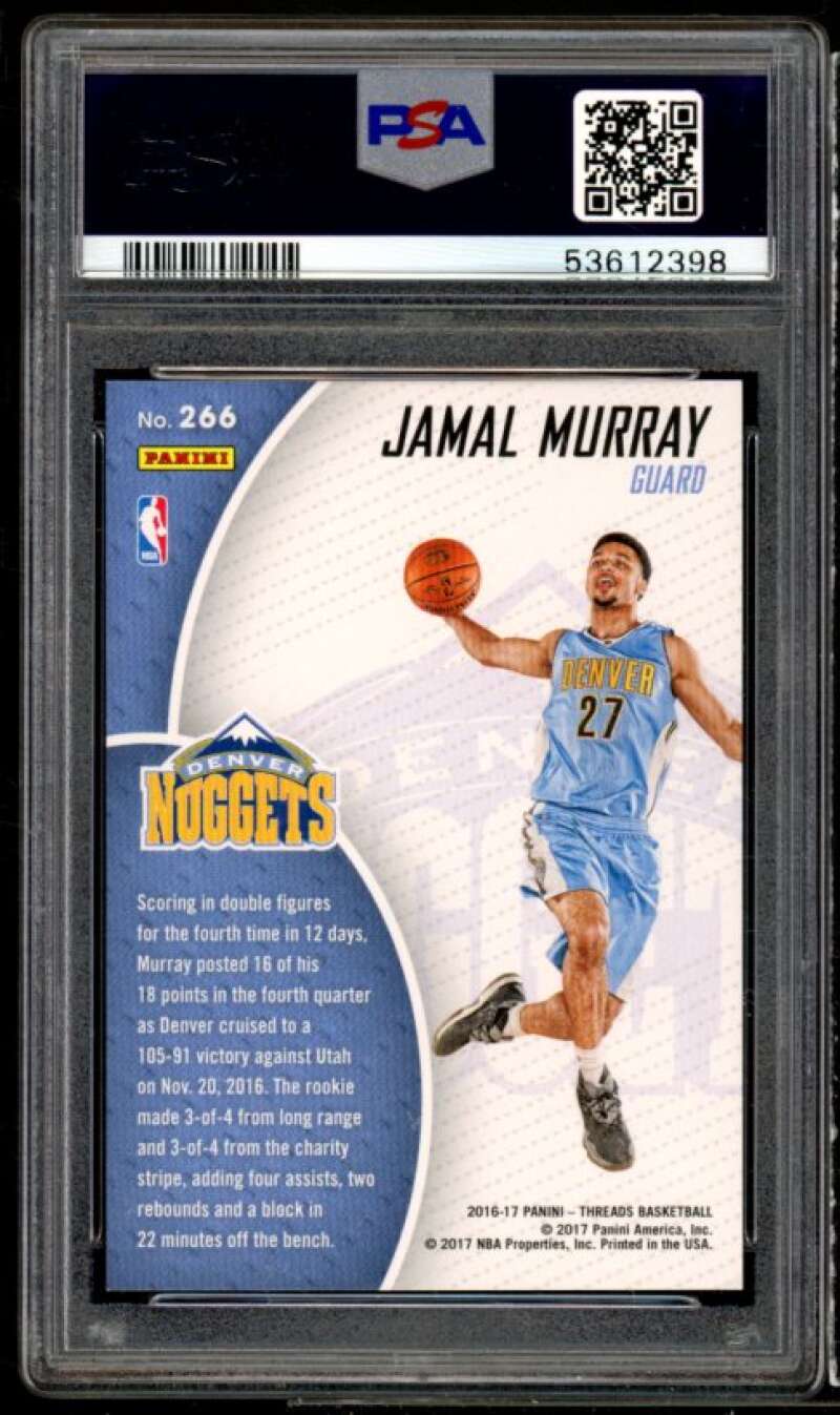 Jamal Murray Rookie Card 2016-17 Panini Threads #168 PSA 10 Image 2