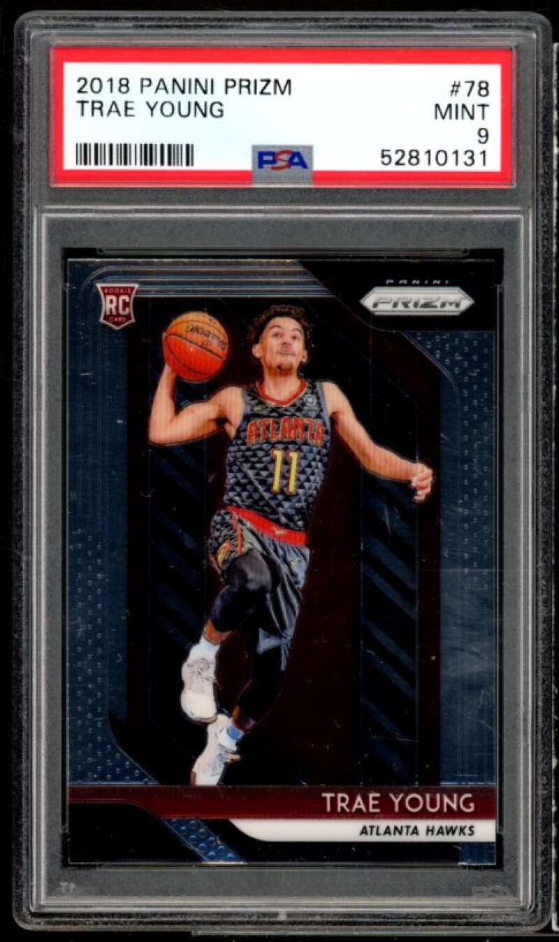 Trae Young Rookie Card 2018-19 Panini Prizm #78 PSA 9 Image 1