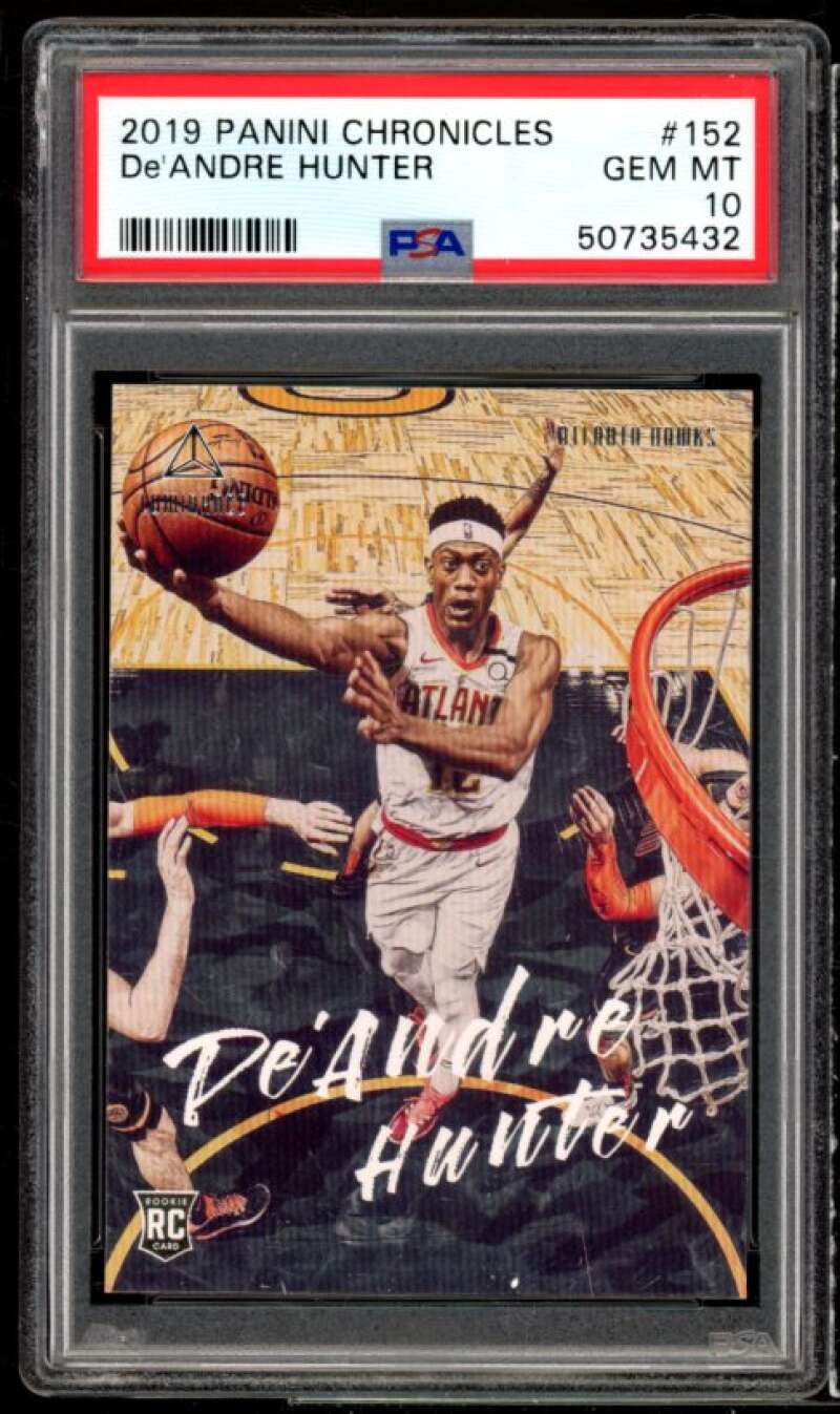 De'Andre Hunter Rookie Card 2019-20 Panini Chronicles #152 PSA 10 Image 1