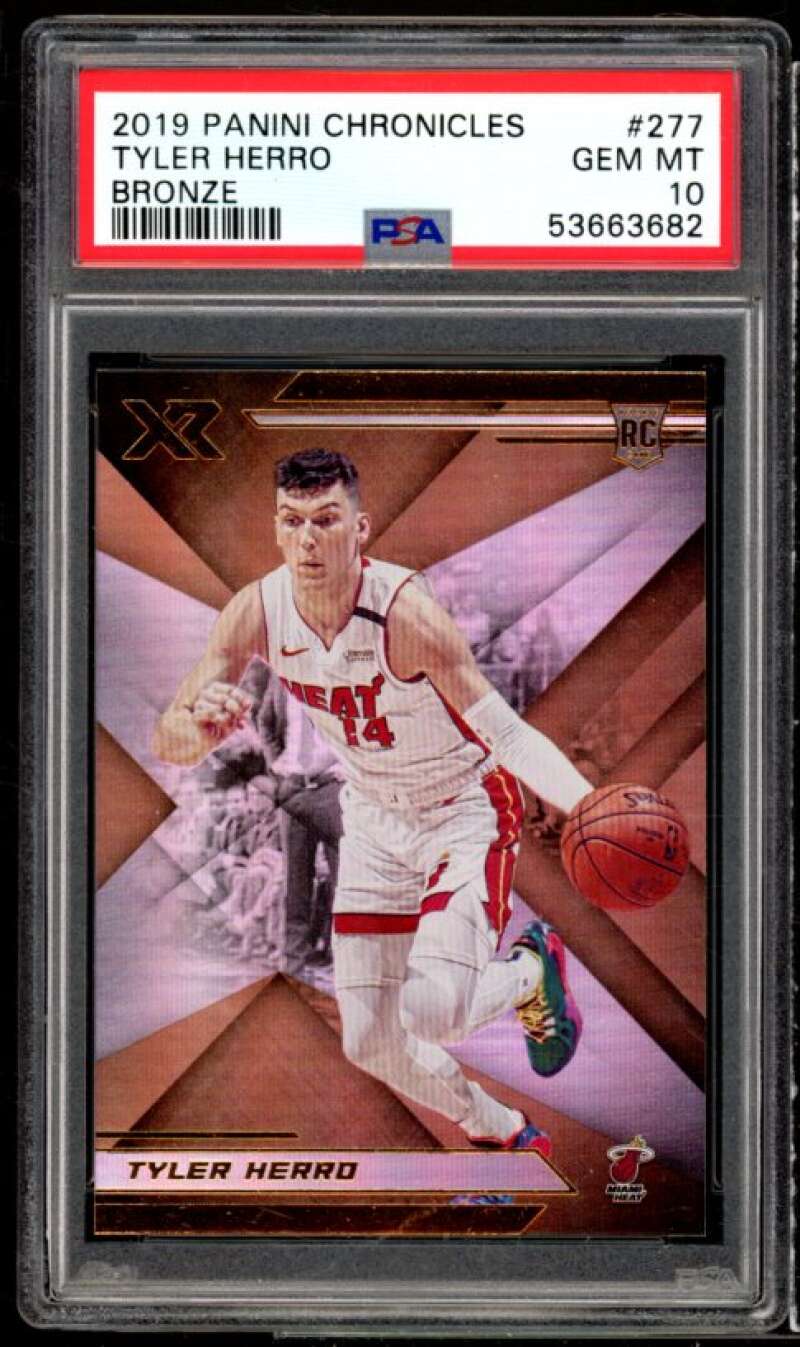 Tyler Herro Rookie Card 2019-20 Panini Chronicles Bronze #277 PSA 10 Image 1