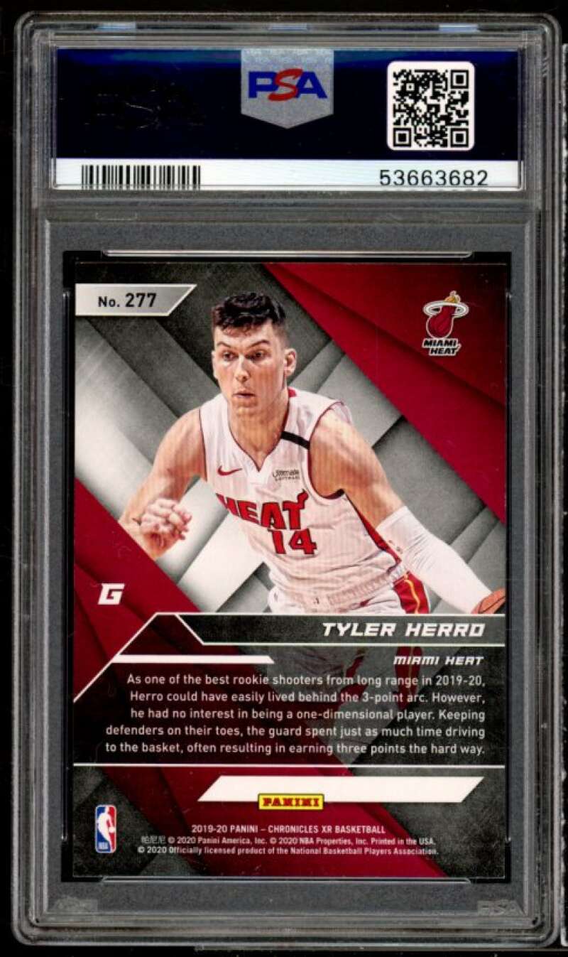 Tyler Herro Rookie Card 2019-20 Panini Chronicles Bronze #277 PSA 10 Image 2