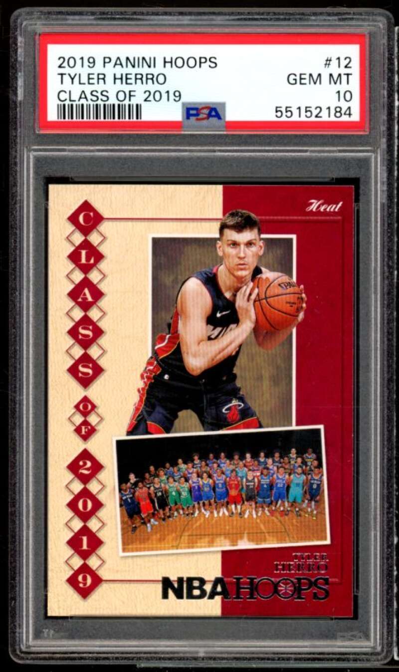 Tyler Herro Rookie Card 2019-20 Hoops Class of 2019 #12 PSA 10 Image 1