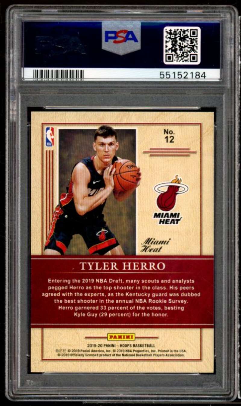 Tyler Herro Rookie Card 2019-20 Hoops Class of 2019 #12 PSA 10 Image 2