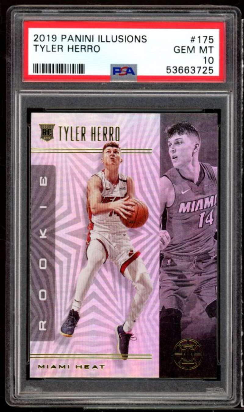 Tyler Herro Rookie Card 2019-20 Panini Illusions #175 PSA 10 Image 1