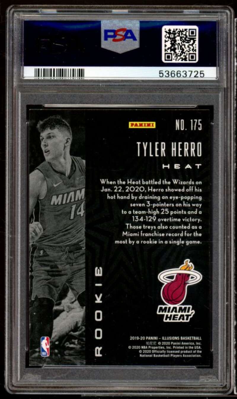 Tyler Herro Rookie Card 2019-20 Panini Illusions #175 PSA 10 Image 2