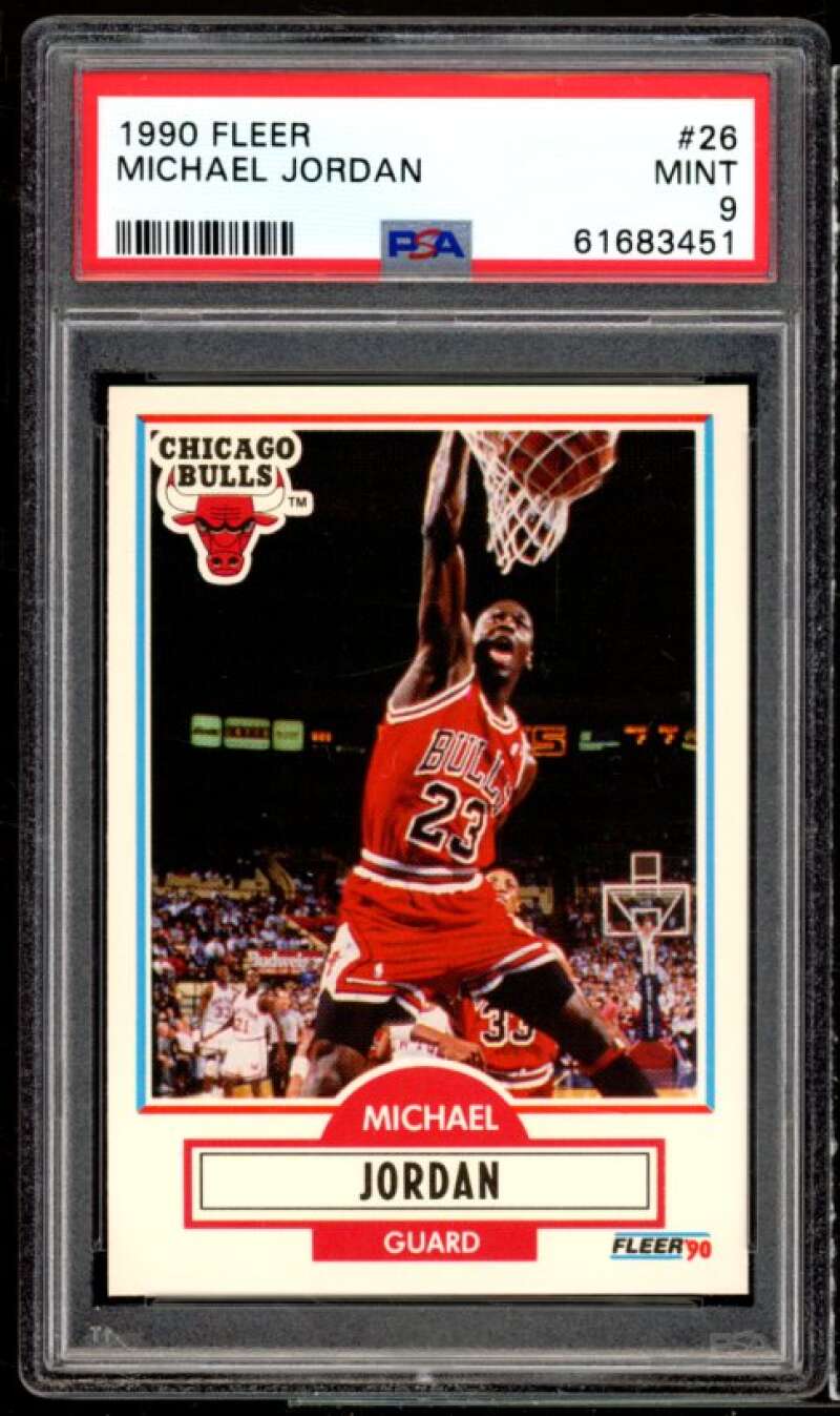 Michael Jordan Card 1990-91 Fleer #26 PSA 9 Image 1