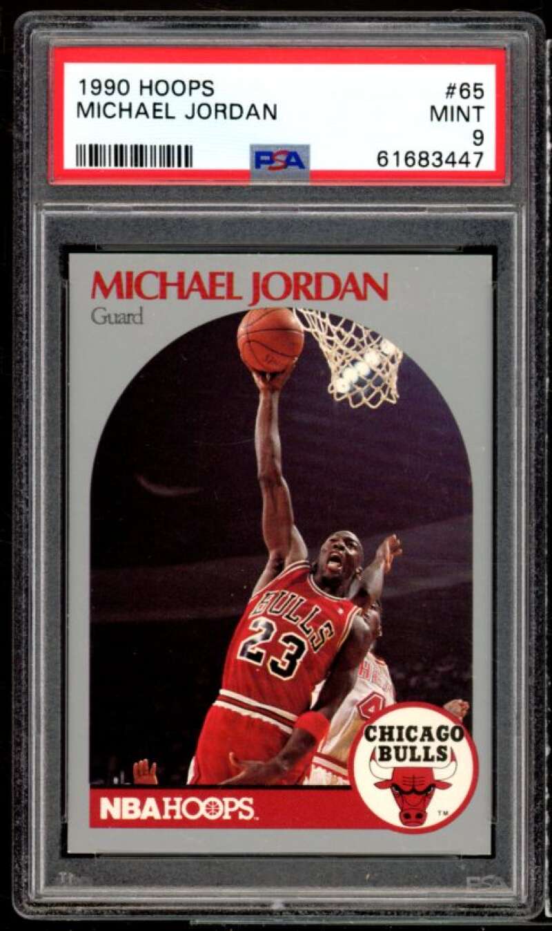 Michael Jordan Card 1990-91 Hoops #65 PSA 9 Image 1