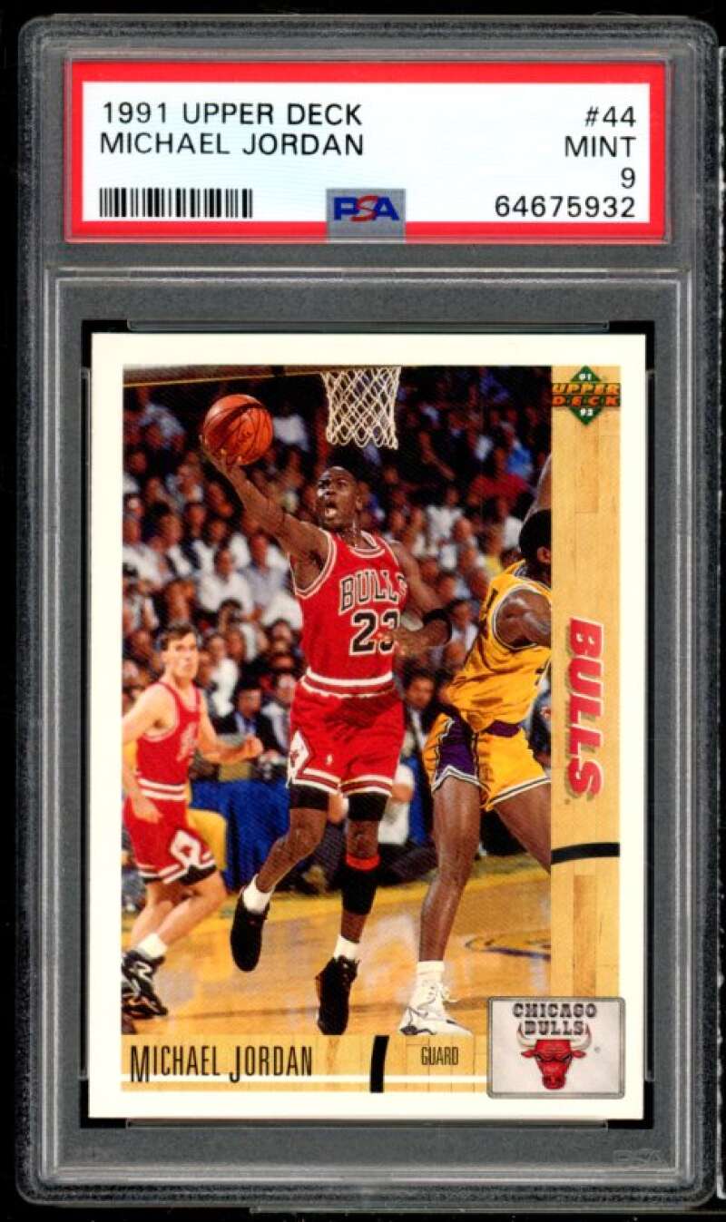 Michael Jordan Card 1991-92 Upper Deck #44 PSA 9 Image 1