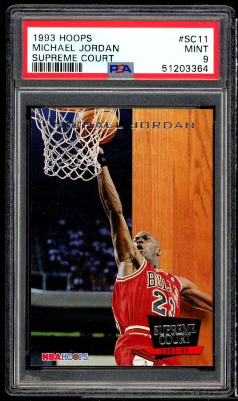 Michael Jordan Card 1993-94 Hoops Supreme Court #SC11 PSA 9 Image 1