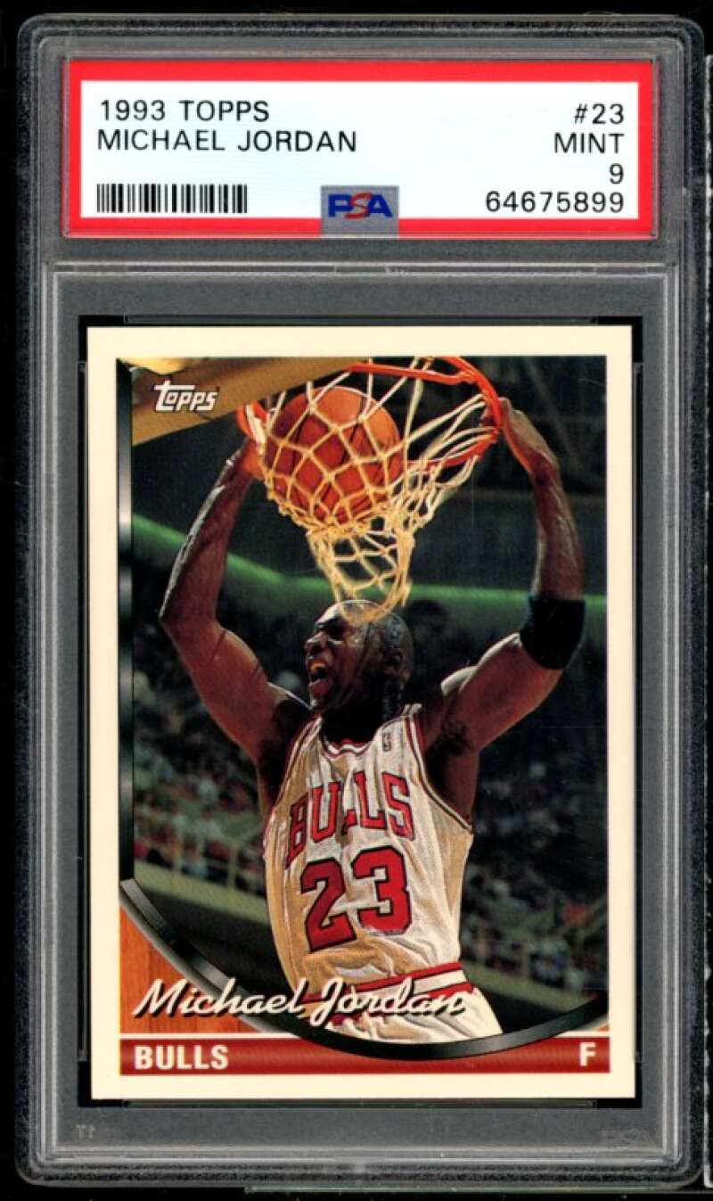 Michael Jordan Card 1993-94 Topps #23 PSA 9 Image 1