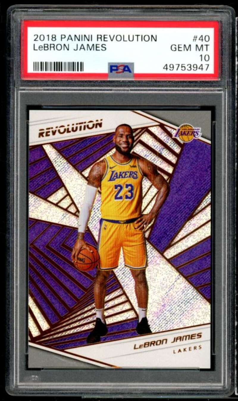 LeBron James Card 2018-19 Panini Revolution #40 PSA 10 Image 1