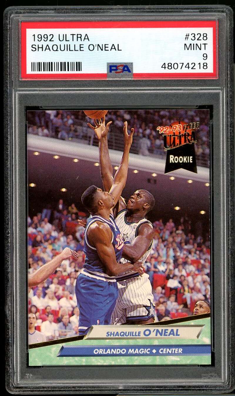 Shaquille O'Neal Rookie Card 1992-93 Ultra #328 PSA 9 Image 1