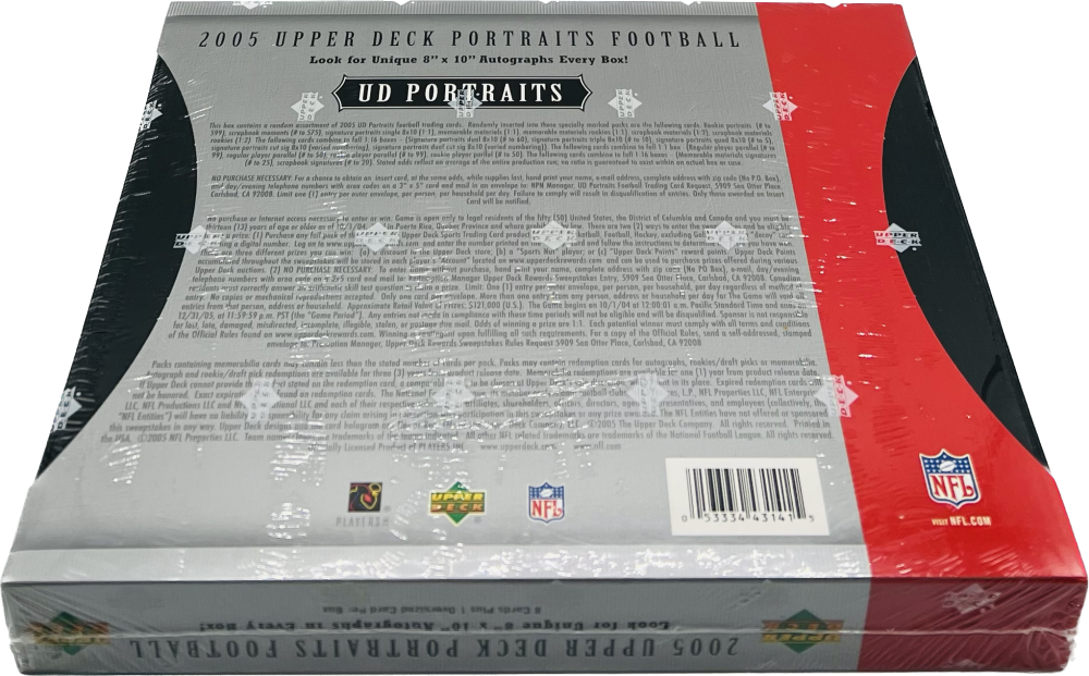 2005 Upper Deck Portraits Football Hobby Box  Image 2