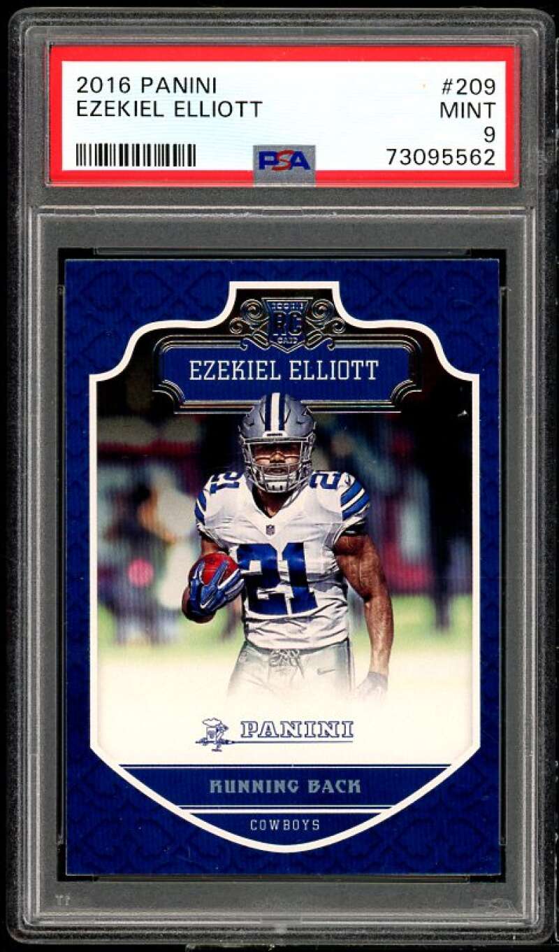 Ezekiel Elliott Rookie Card 2016 Panini #209 PSA 9 Image 1