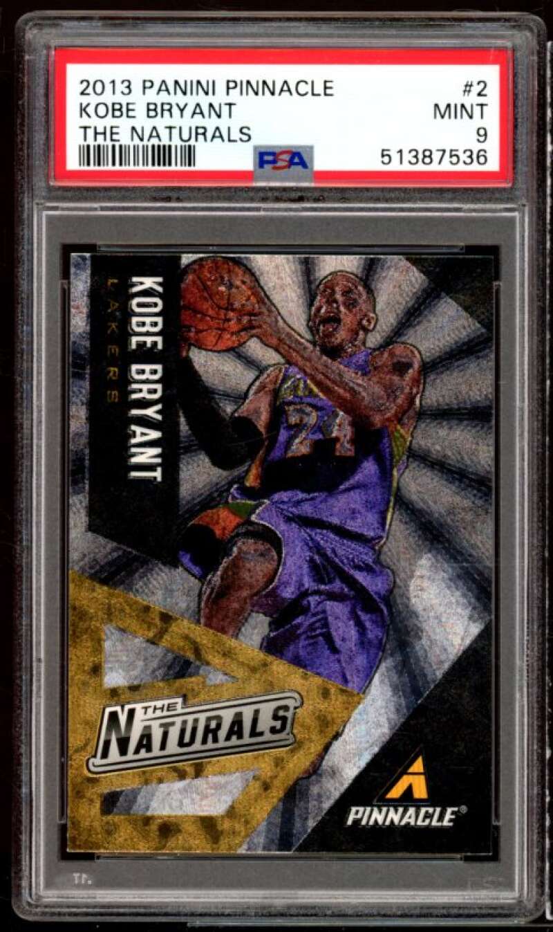 Kobe Bryant Card 2013-14 Panini Pinacle The Naturals #2 PSA 9 Image 1